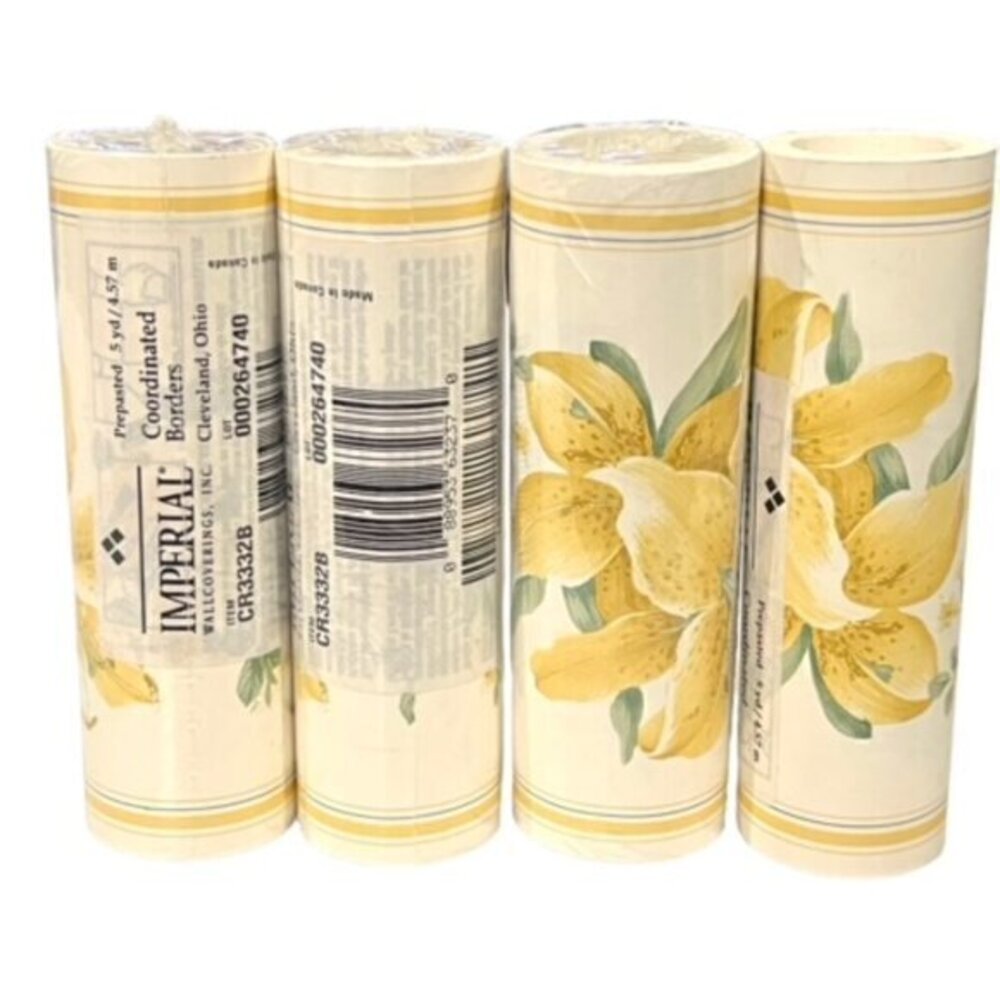 🎉PRICE REDUCED🎉 Wallcoverings‎ Prepasted 5" Floral Pattern Border Roll 5 yd